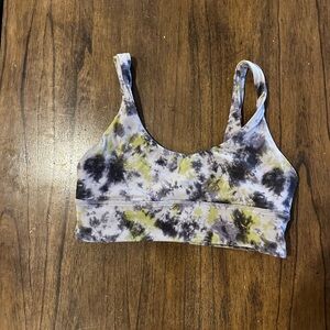 Lululemon Align Sports Bra Size 10 Tie Dye Yellow Gray Yoga